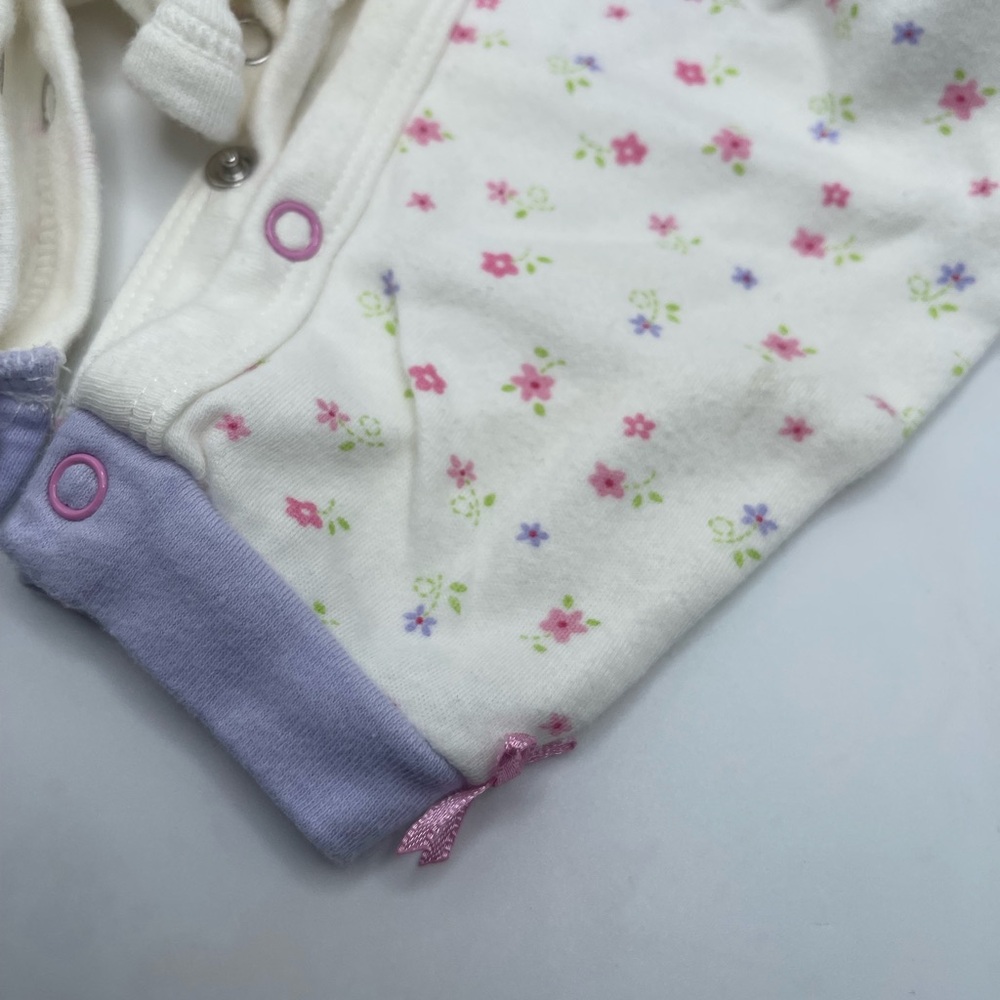 Bon Bebe Floral Baby Onesie with purple collar size 3-6 months (Pre-Owned) - Picture 4 of 7